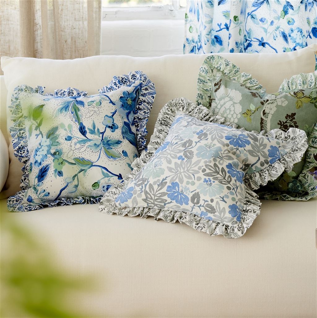 Suffolk Garden Chalk Blue Cushion