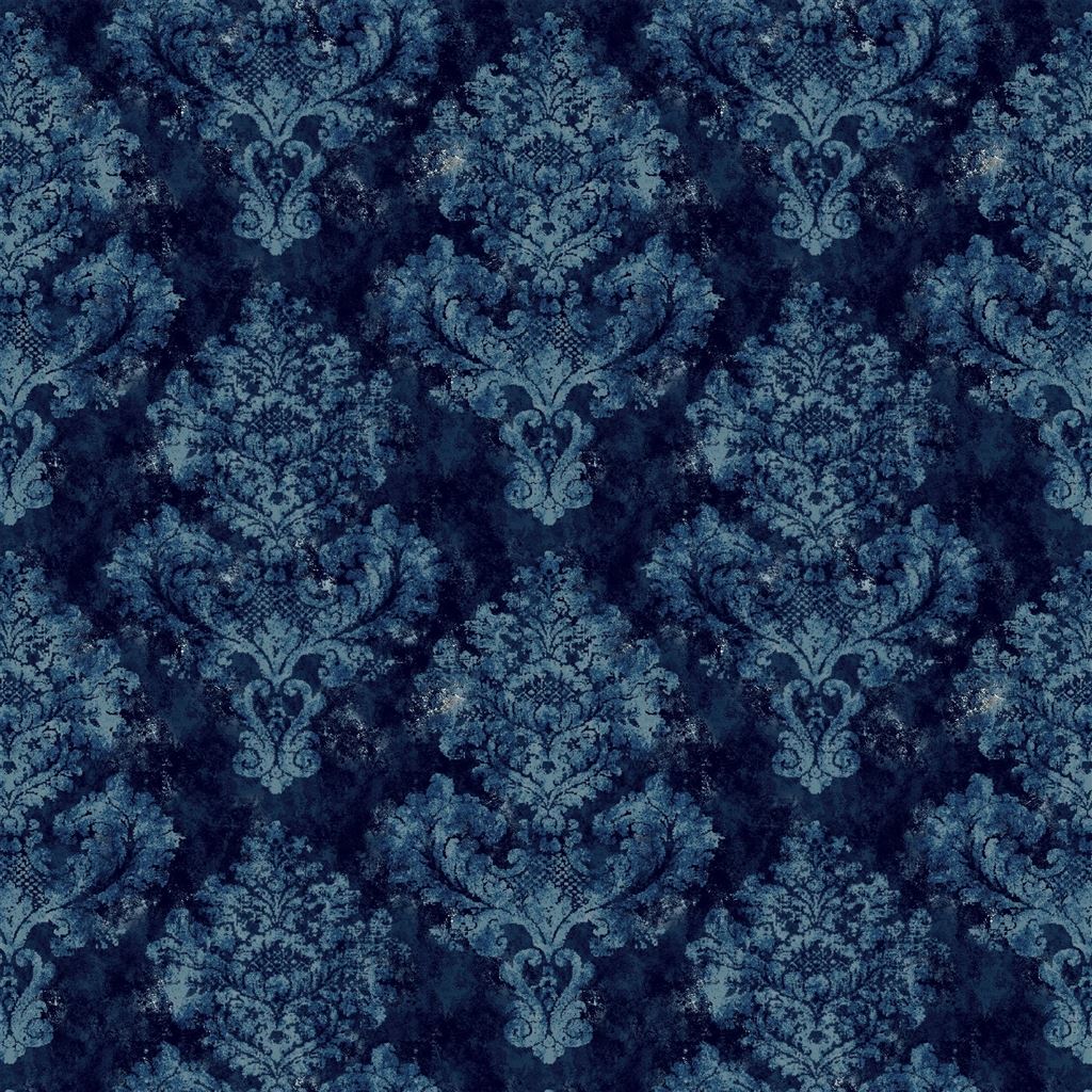 Barouche Damask Indigo