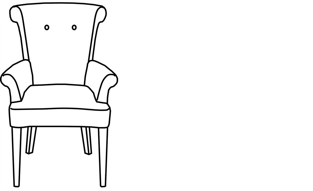 Pleat Chair with Arms