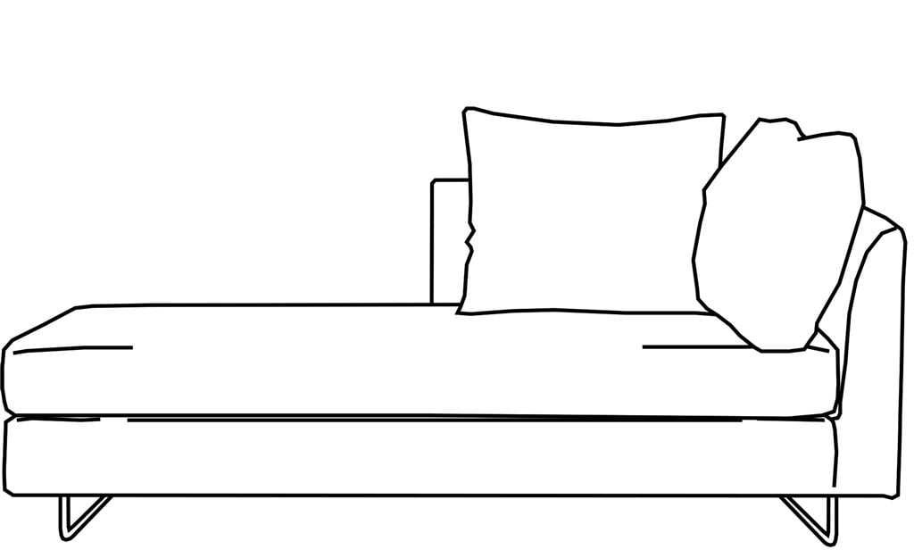 Balance Daybed mit rechtem Armteil