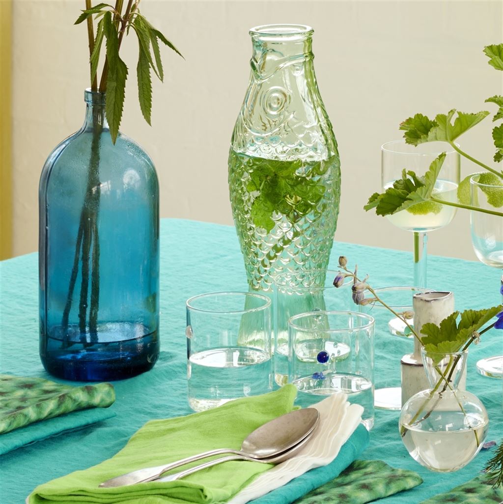 Green Glass Fish Carafe