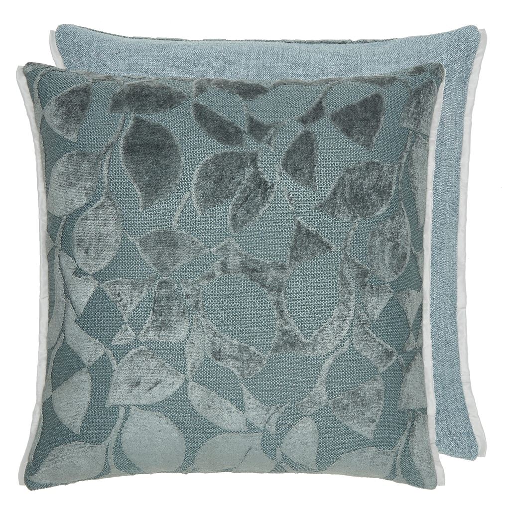 celandine indigo cushion