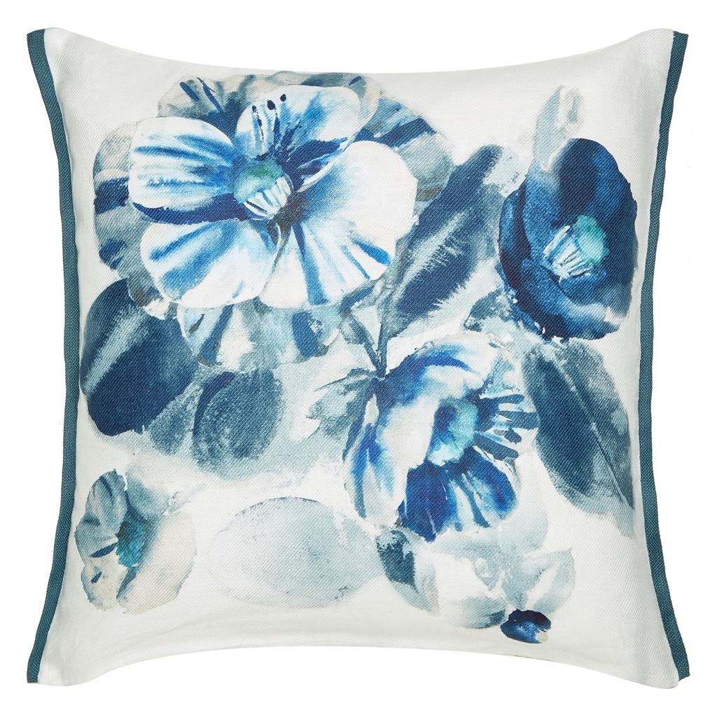 Camellia Indigo Cushion