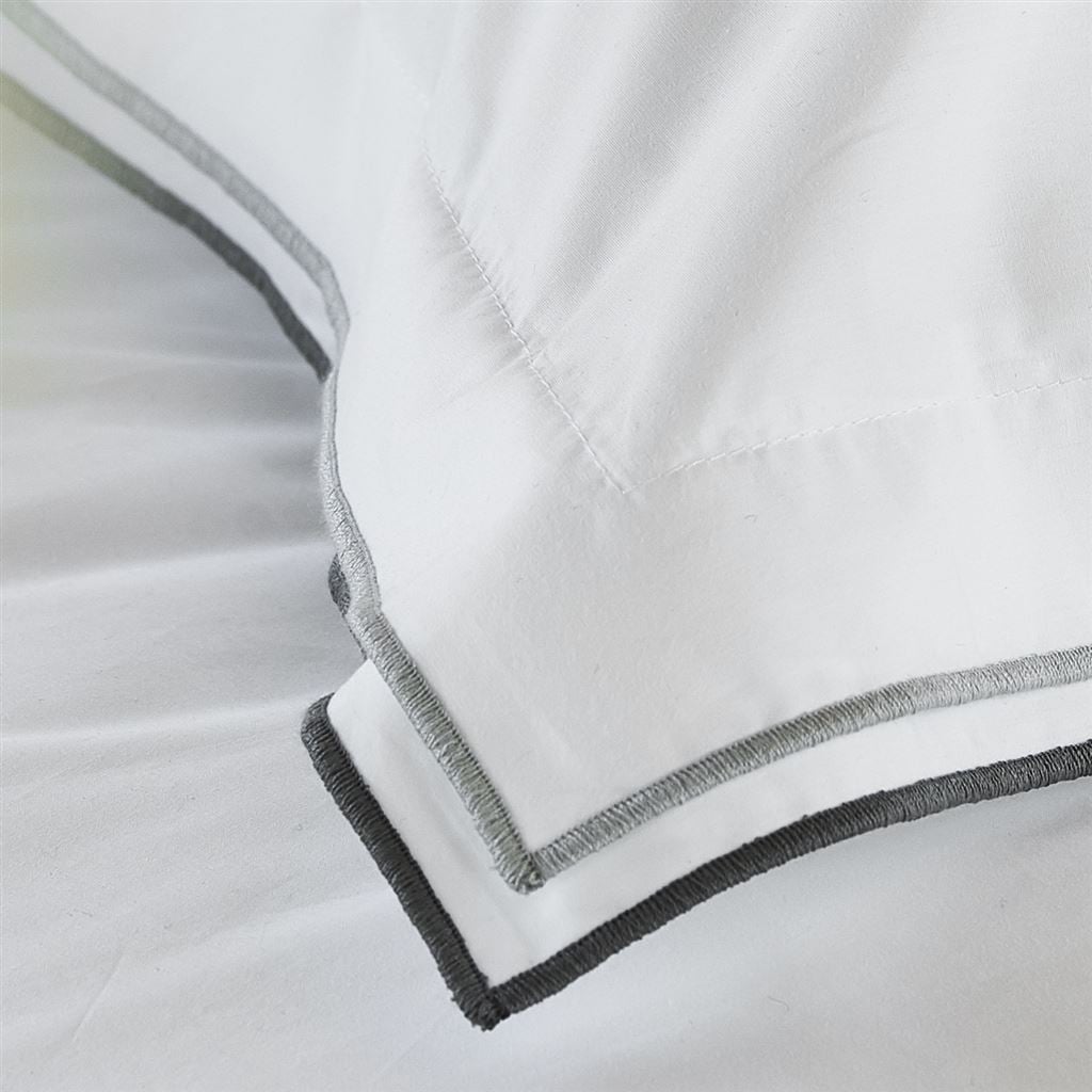 Astor Silver and Slate Cotton Bed Linen Set