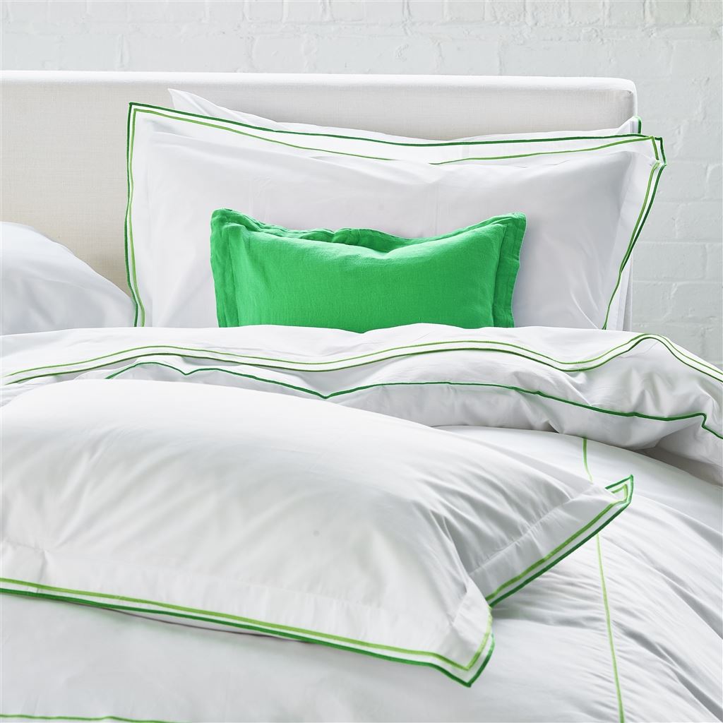 Astor Emerald Green Cotton Bed Linen Set