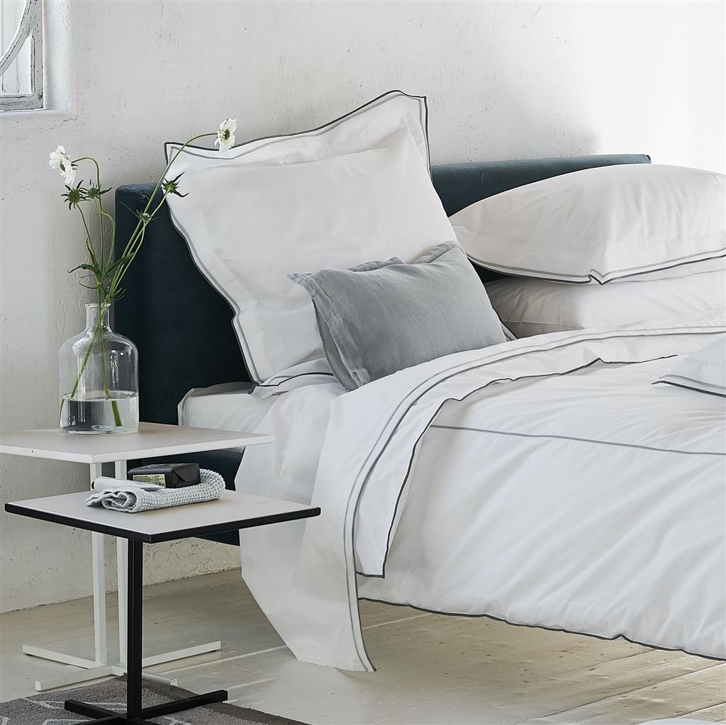 Astor Silver and Slate Cotton Bed Linen Set