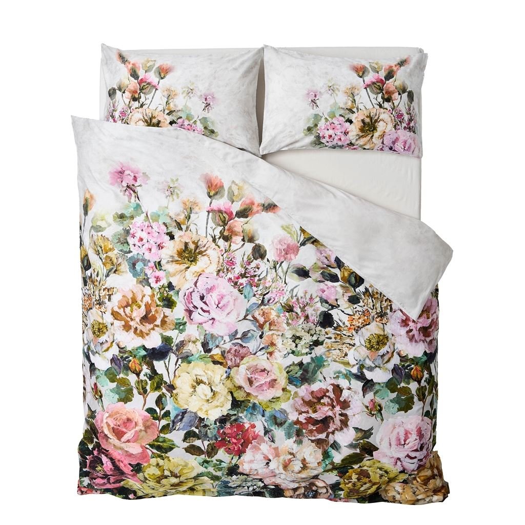 Grandiflora Rose Cotton Duvet Cover Set