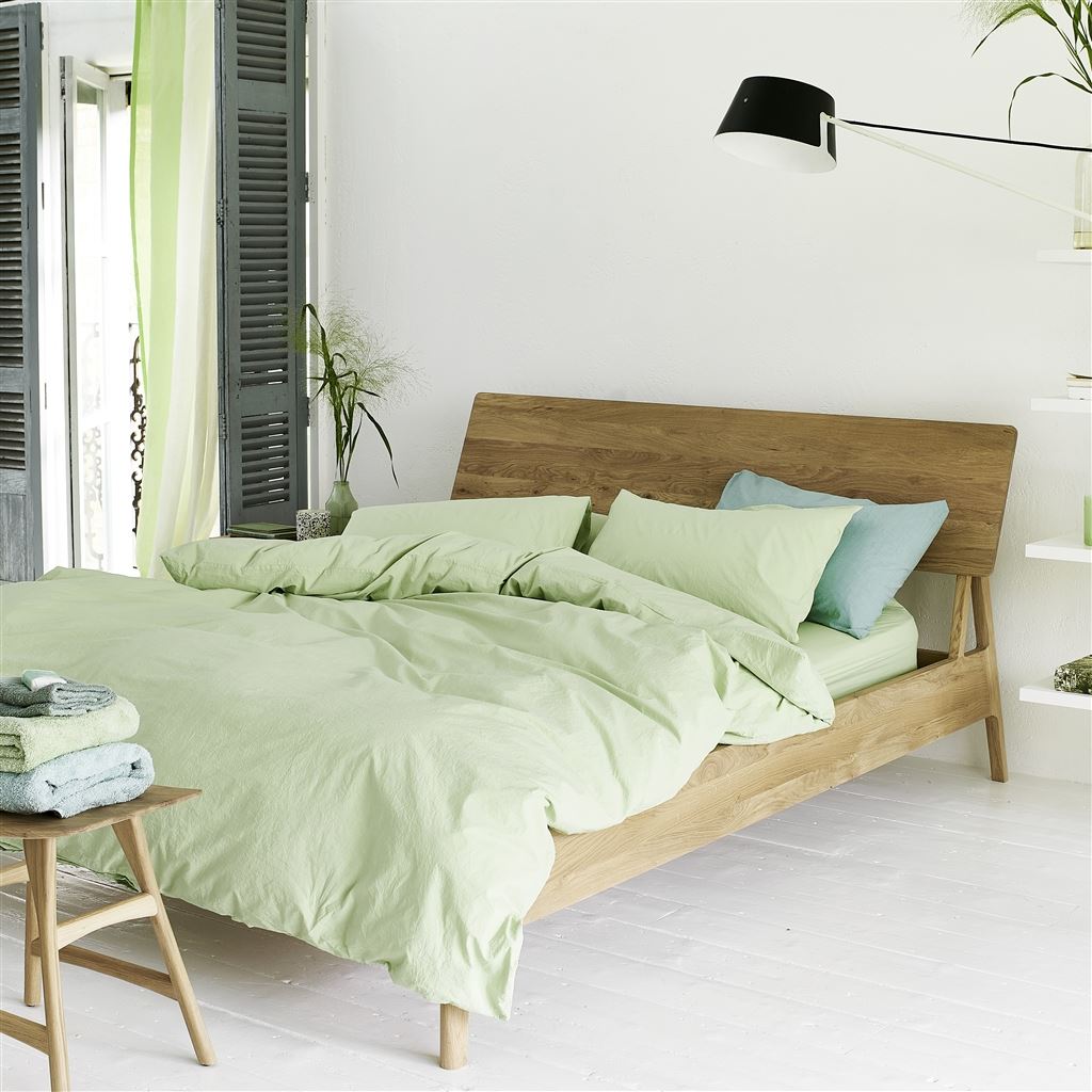 Loweswater Willow Green Organic Cotton Bed Linen Set