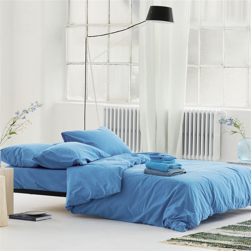 Loweswater Cobalt Organic Cotton Bed Linen Set