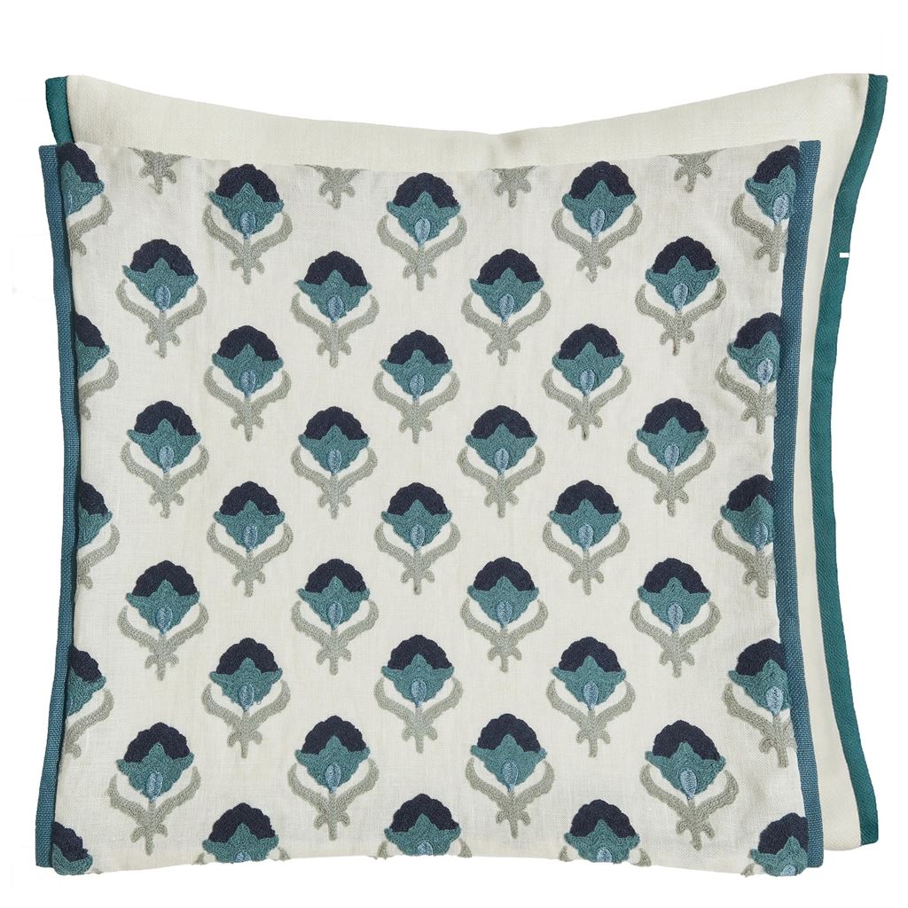 teasel indigo cushion