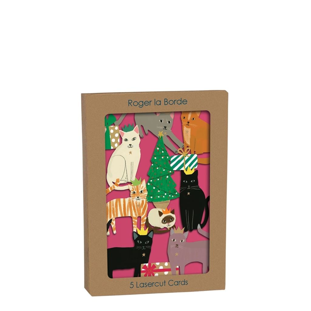 Cosy Cats at Christmas Pack of 5 Cards 