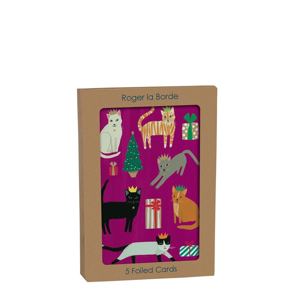 Cosy Cats Pack of 5 Cards 