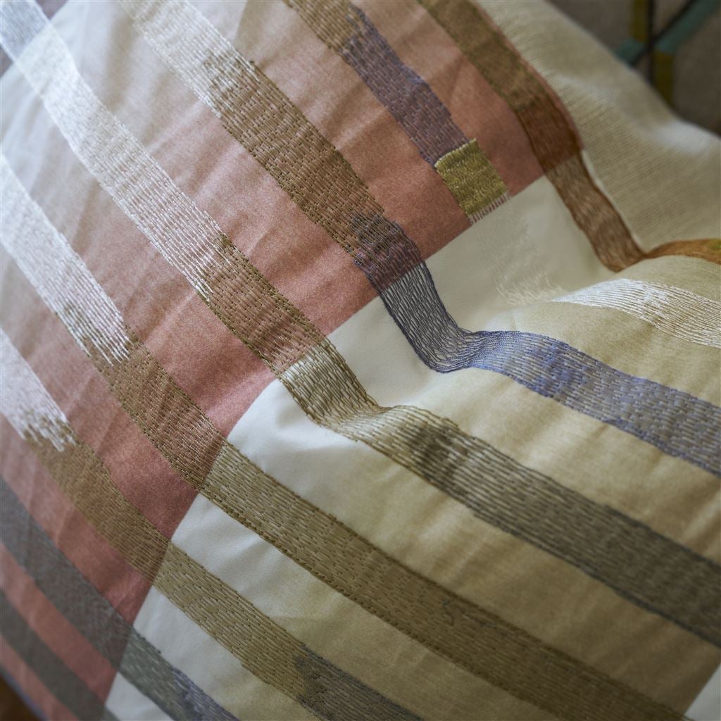 Cascata Ochre Embroidered Cushion