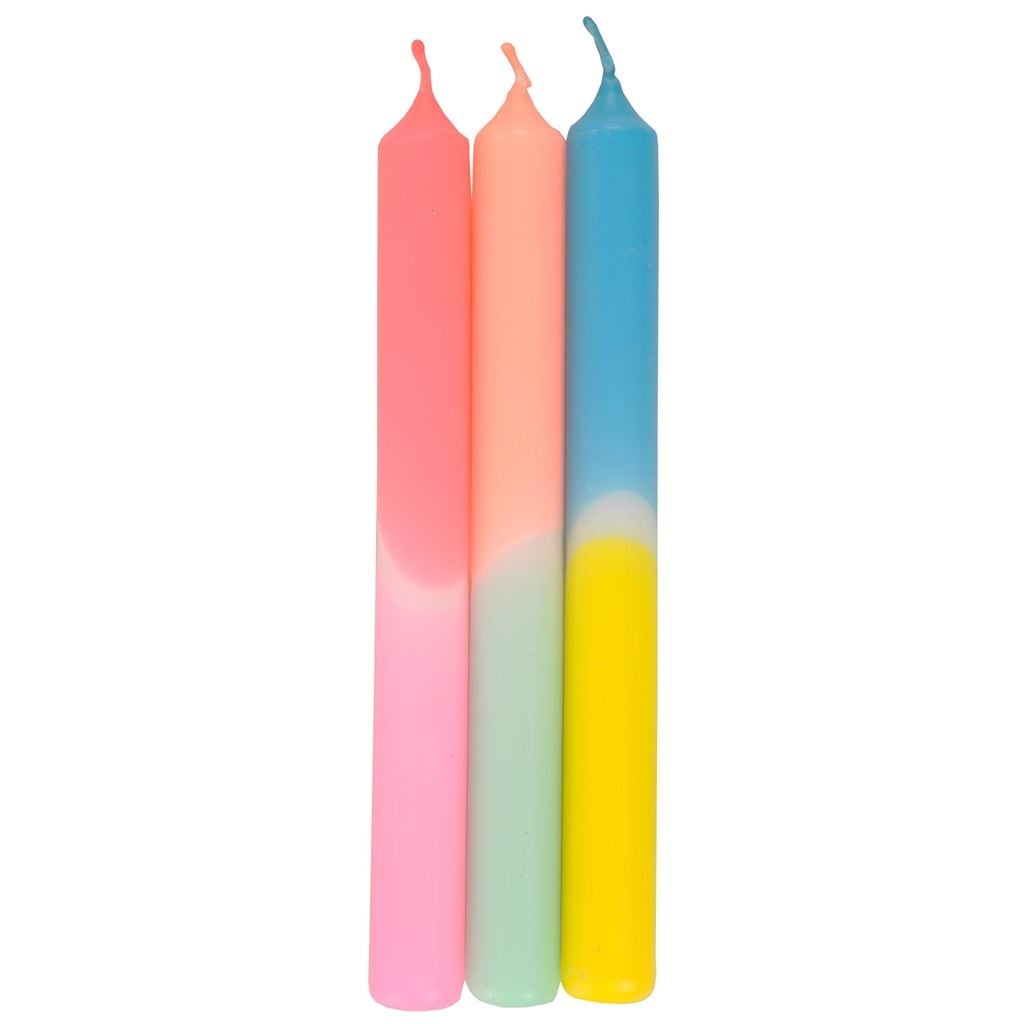 Neon Lovin South Beach Dining Candles Set of 3