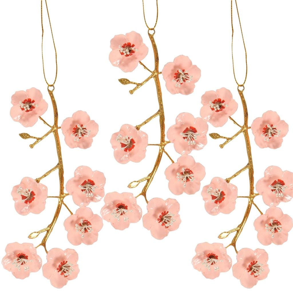 Cherry Blossom Decoration Set Of 3 