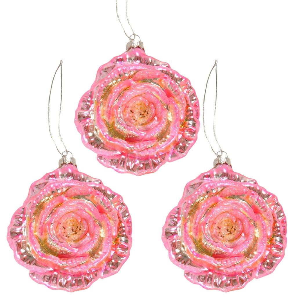 Pink Ranunculus Decoration Set Of 3 