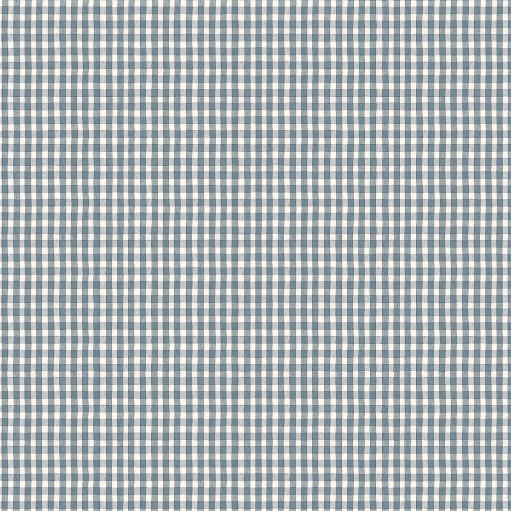 fine linen check - dark blue