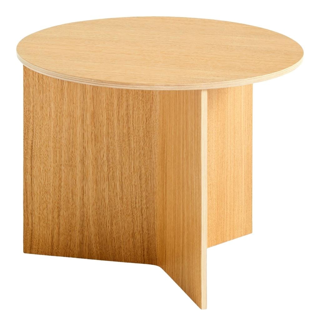 Slit Table Wood Round 45cm x 35.5cm 