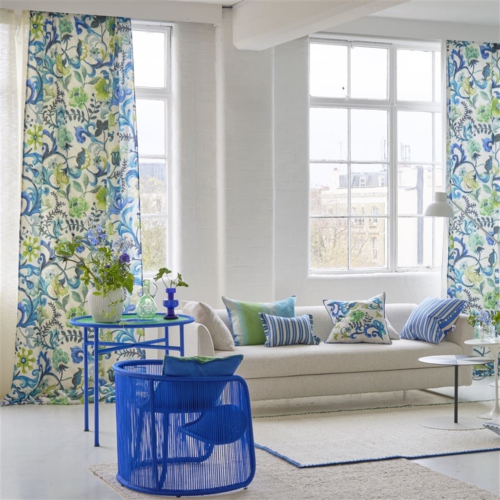 Osier Damassé Cobalt