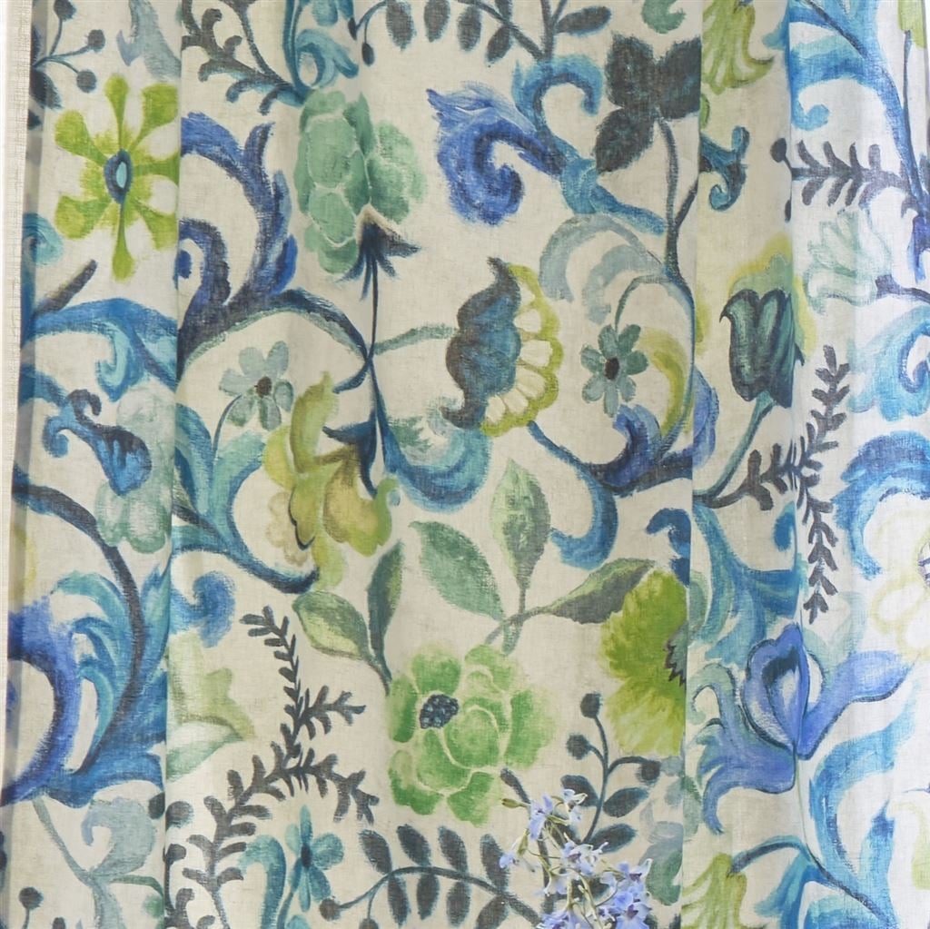 Osier Damassé Cobalt