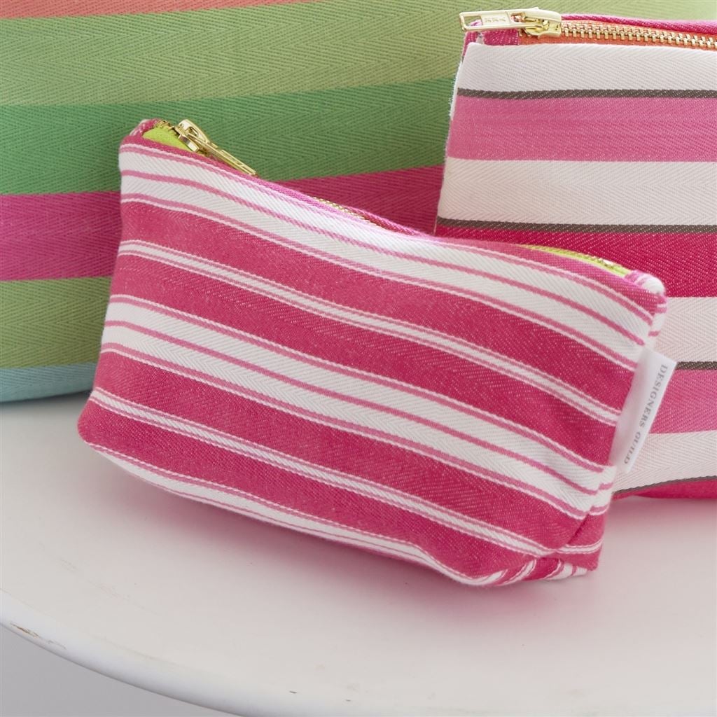 Conduit Stripe Fuchsia Small Washbag 
