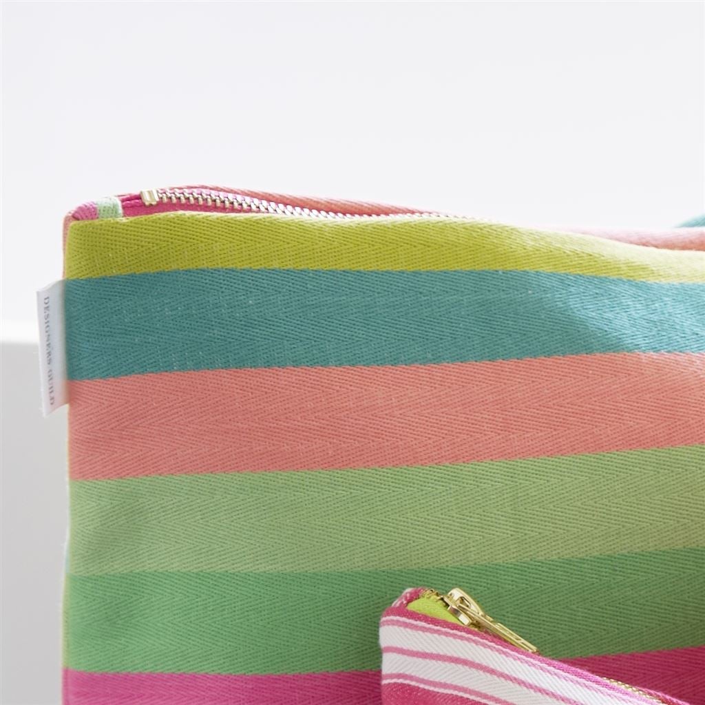 Cork Street Stripe Fuchsia Large Washbag