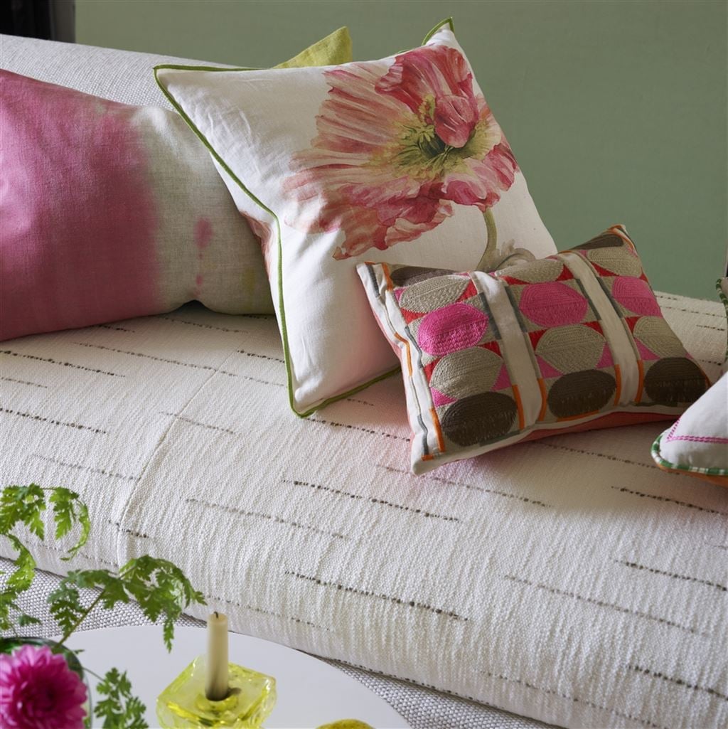 Coquelicot Coral Cushion