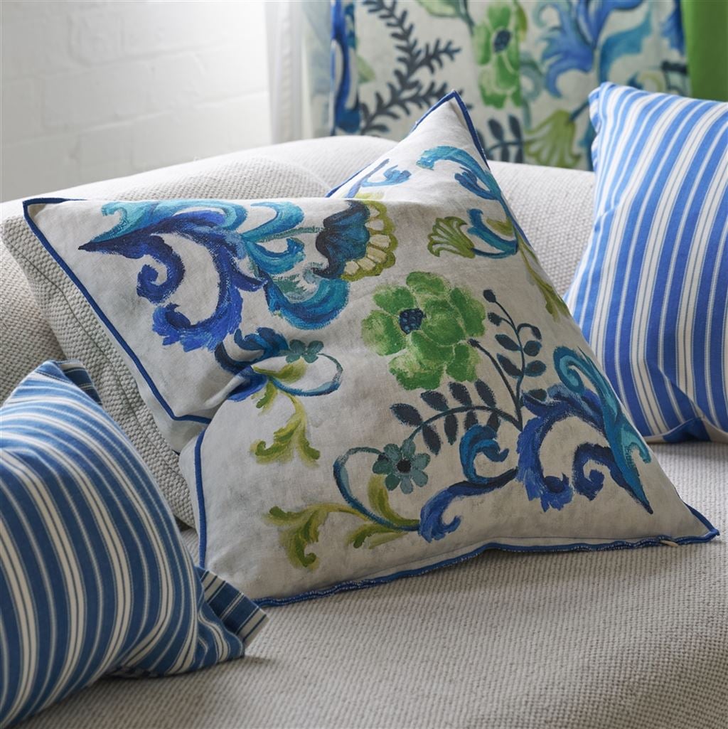 Osier Damassé Cobalt