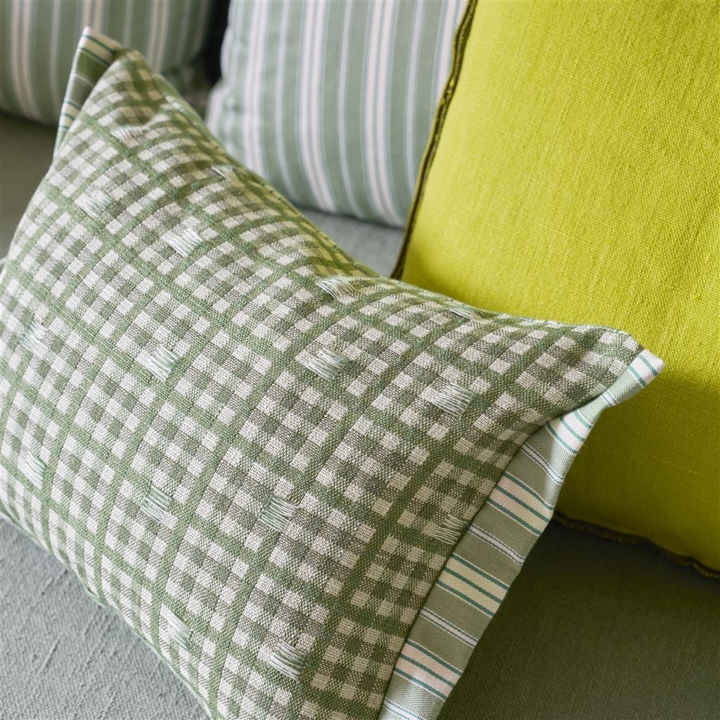 Toile Vichy Emerald Cushion