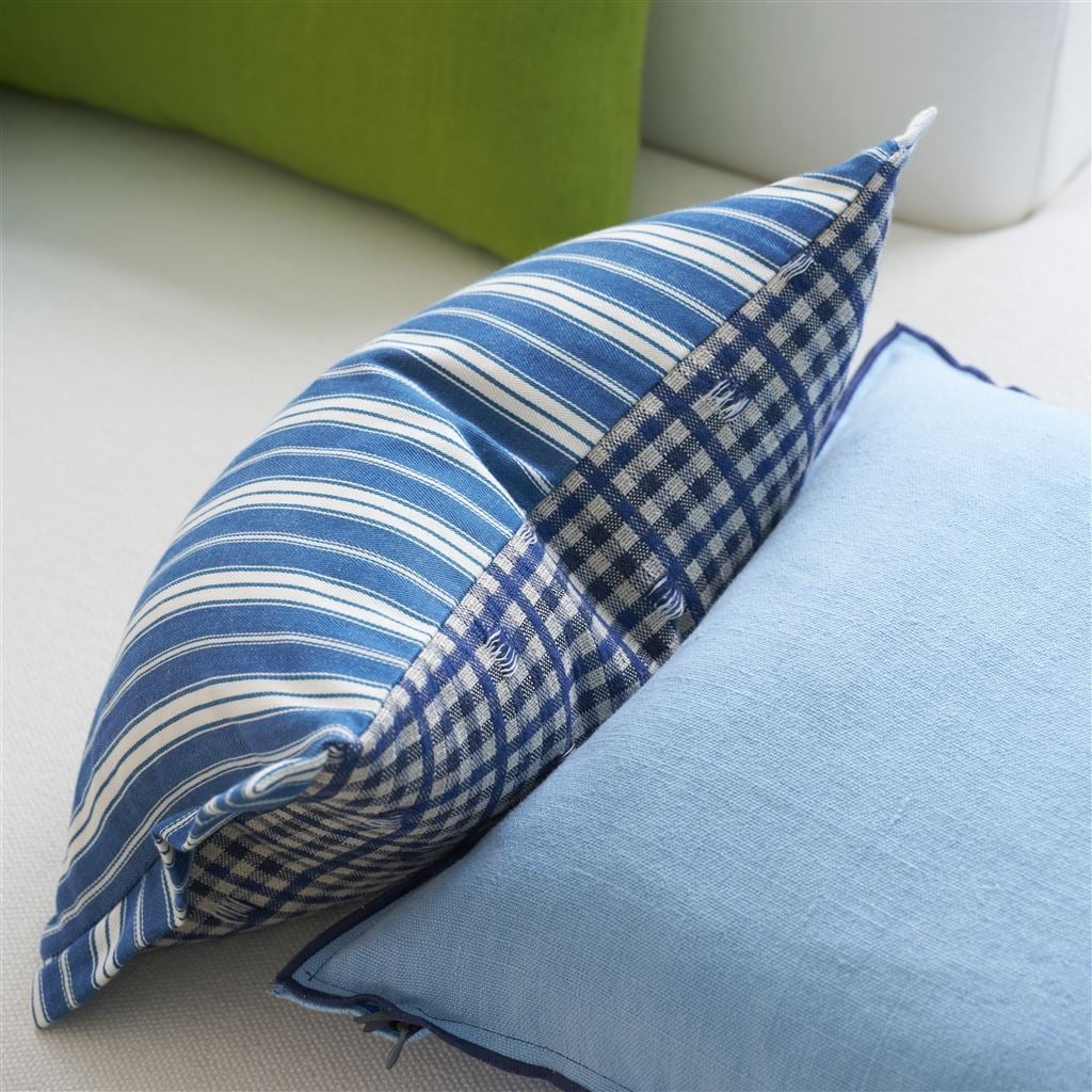 Toile Vichy Indigo Cushion