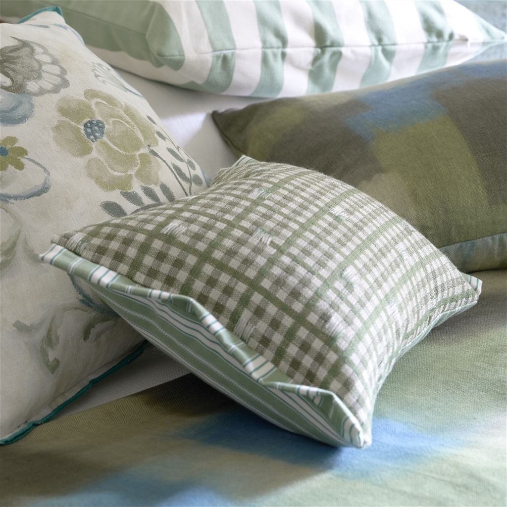 Toile Vichy Emerald Cushion