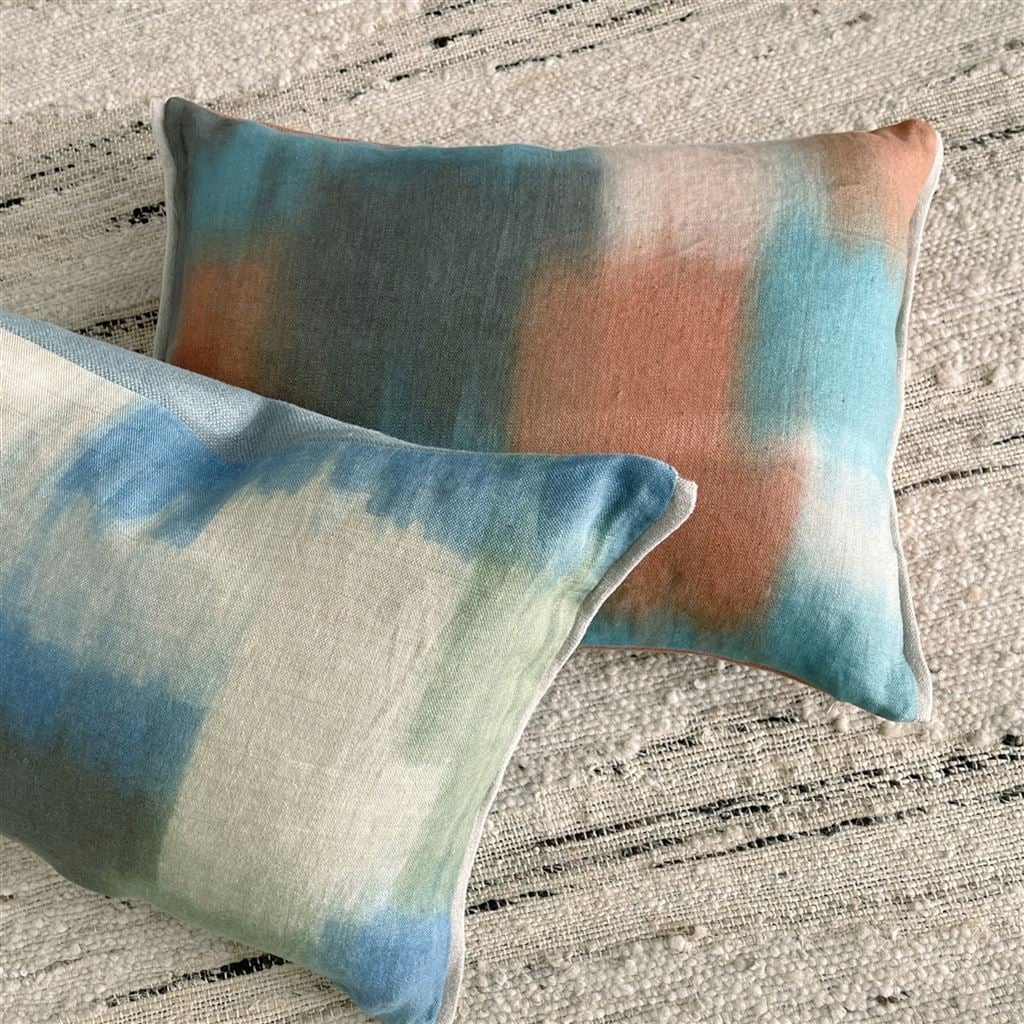 Carrés Ombrés Terracotta Cushion