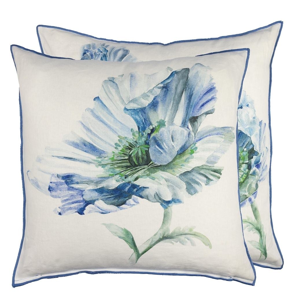 Coquelicot Delft Cushion