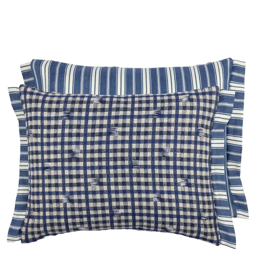 Toile Vichy Indigo Cushion