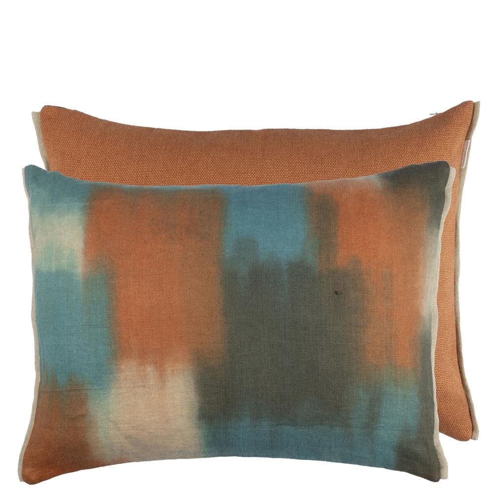 Carres ombres Terracotta Cushion