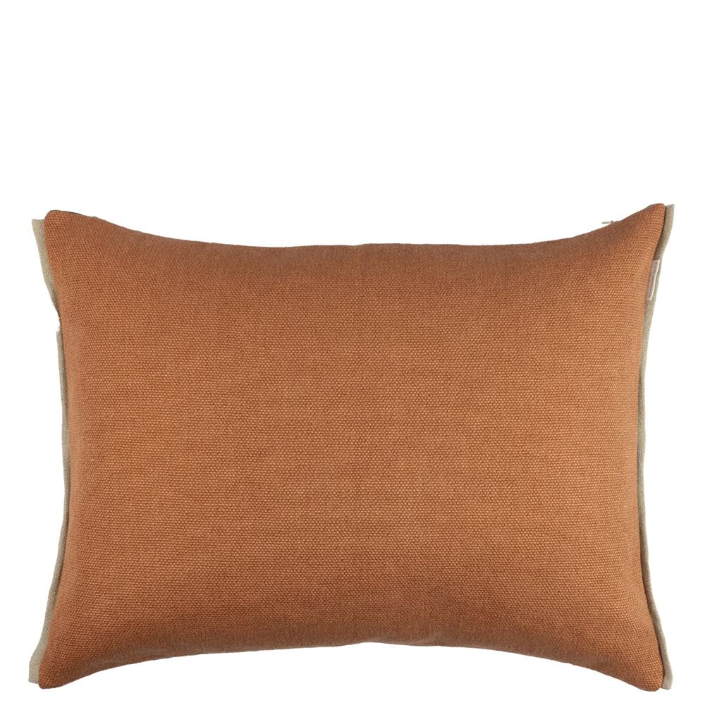 Carres ombres Terracotta Cushion - Reverse