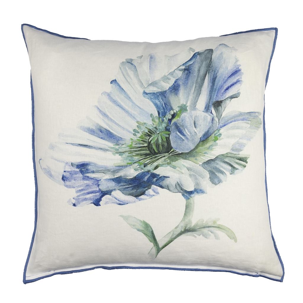 Coquelicot Delft Cushion