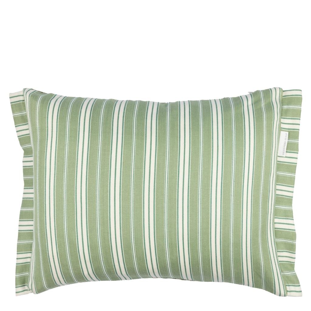 Toile Vichy Emerald Cushion - Reverse