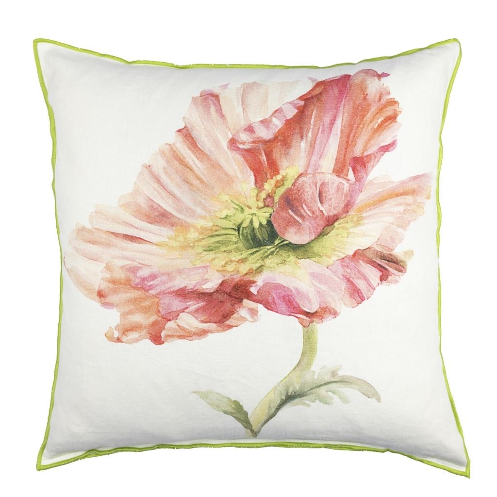 Coquelicot Coral Cushion