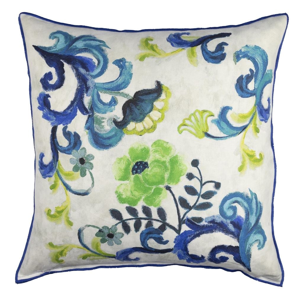Osier Damasse Cobalt Cushion