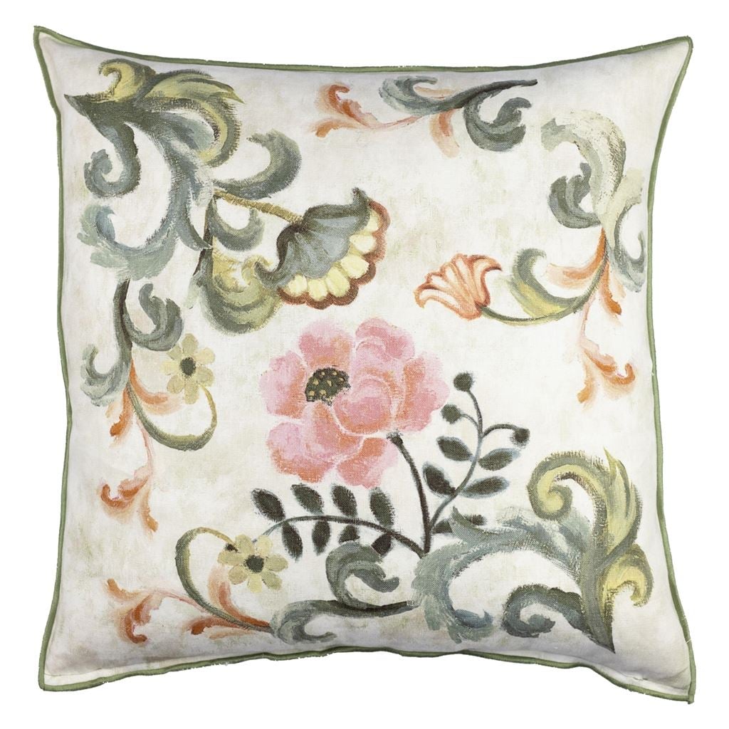 Osier Damasse Travertine Cushion