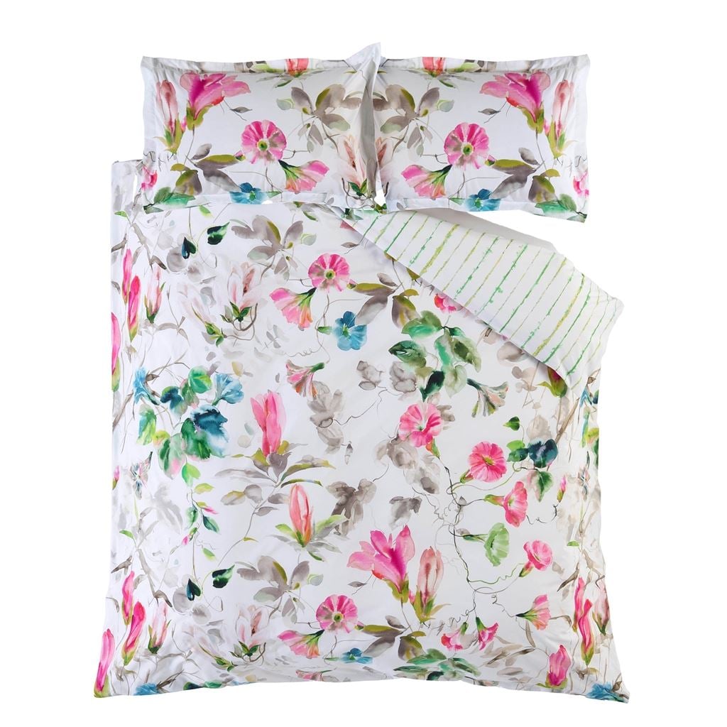 Japanese Magnolia Fuchsia Single Set Duvet Cover Set