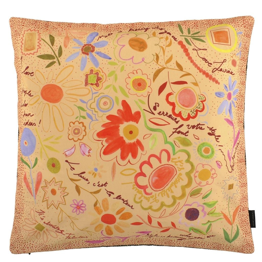 Dites Le Avec Des Fleurs Azur Cushion - Reverse