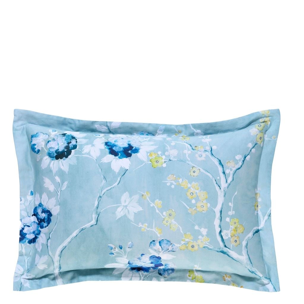 Manohari Delft Blue Oxford Pillowcase Pair