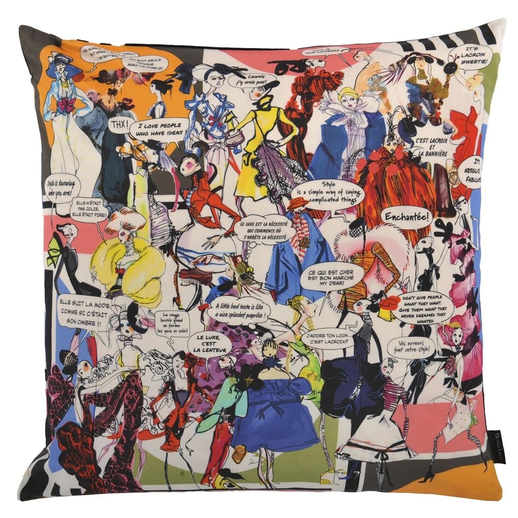 Lacroix Gossip Multicolore Cushion - Reverse