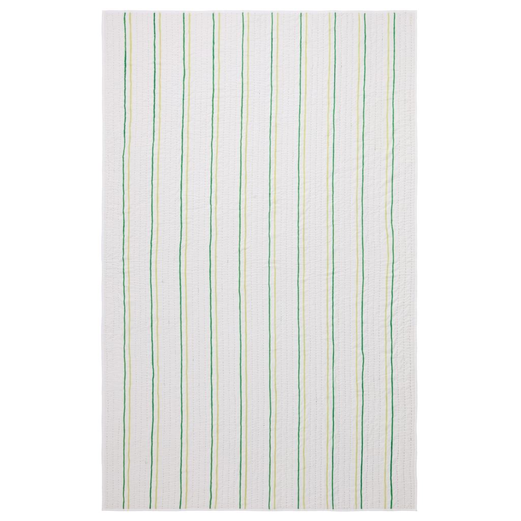 Green Embroidered Quilt