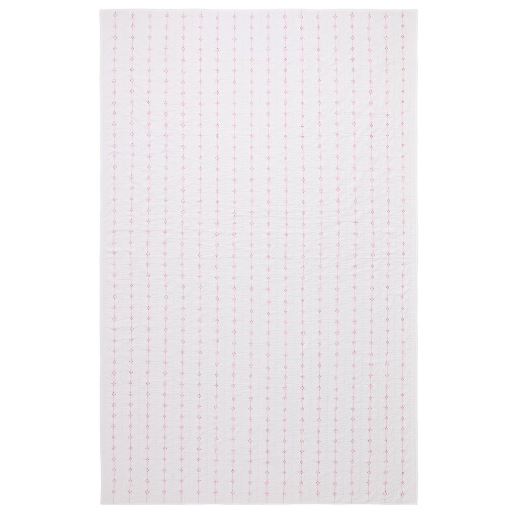 Fuchsia Embroidered Quilt