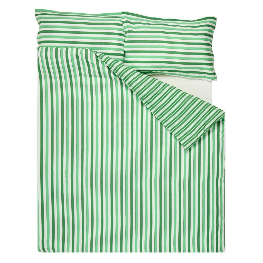 Burlington Stripe Emerald Stripe Double Duvet Cover
