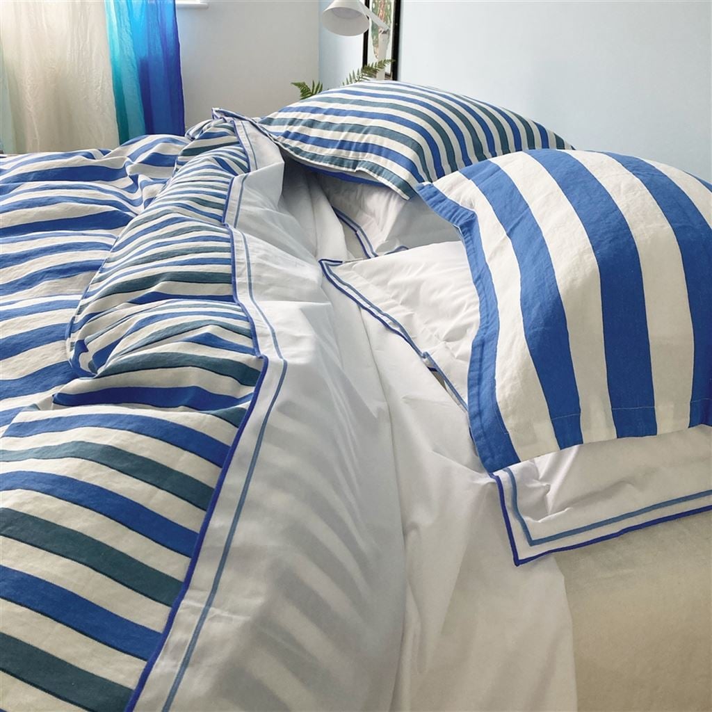 Burlington Stripe Cobalt Bed Linen 