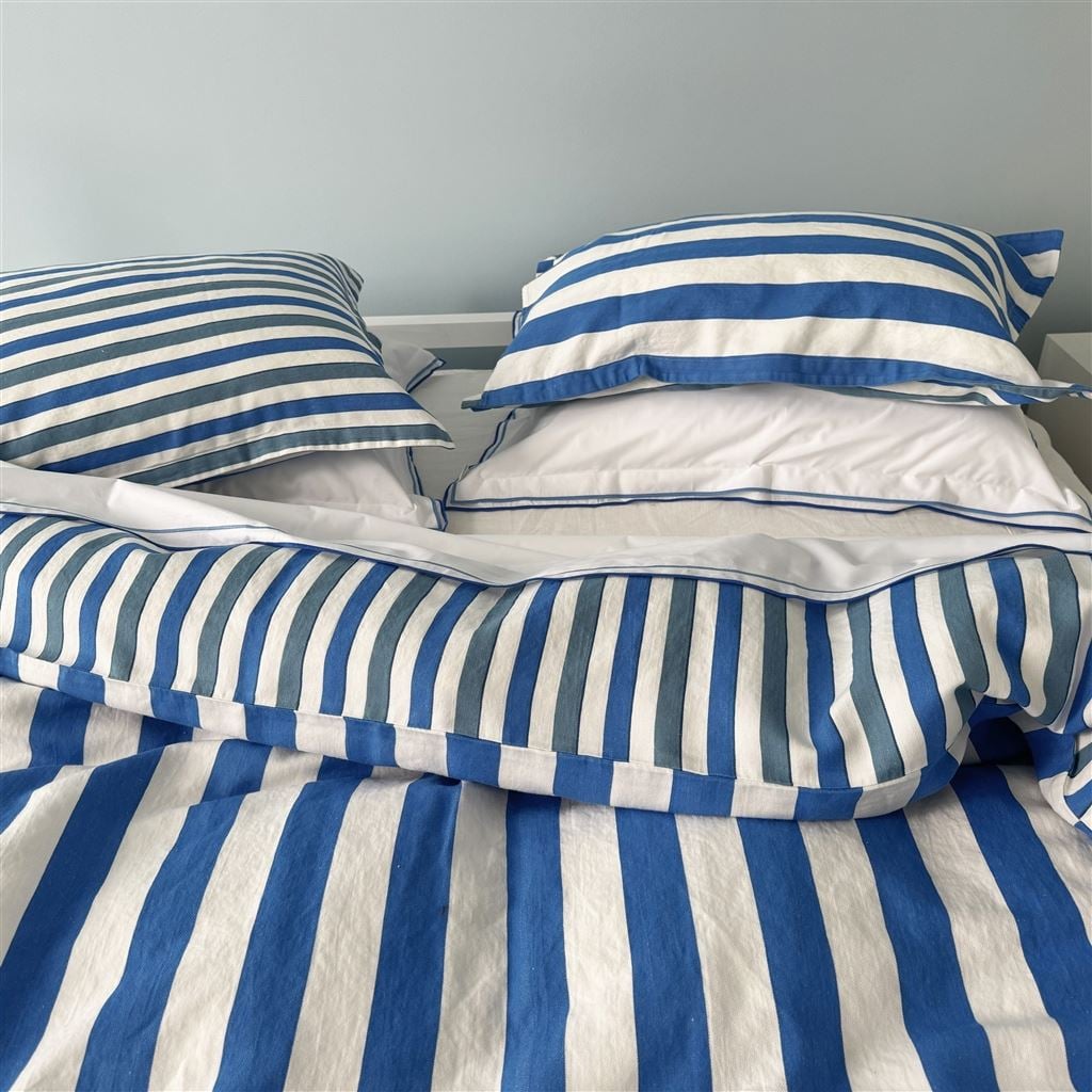 Burlington Stripe Cobalt Bed Linen 